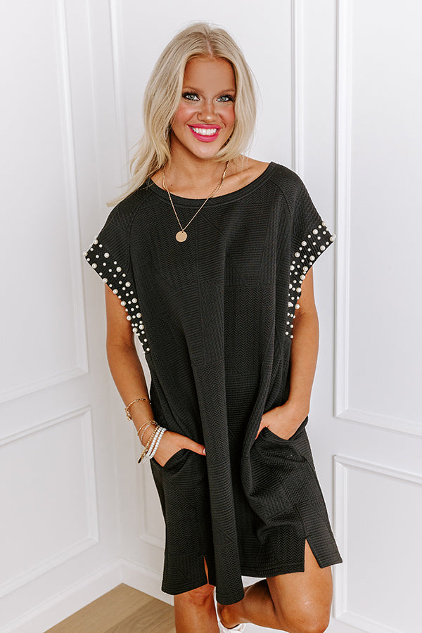 Manhattan Darling Pearl Embellished Mini Dress Image - 1