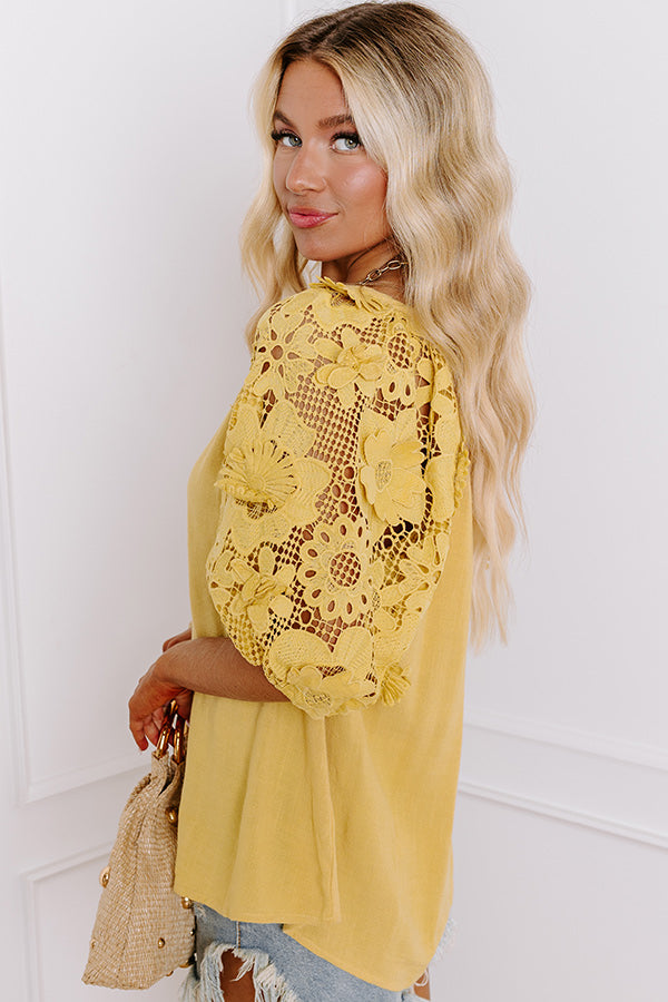 Boho Love Linen-Blend Shift Top in Primrose Yellow Image - 4