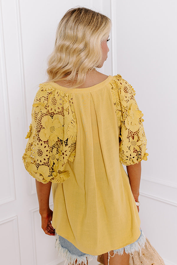 Boho Love Linen-Blend Shift Top in Primrose Yellow Image - 5