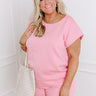 Smiles and Sangrias Pearl Embellished Top in Pink Curves Image - 1
