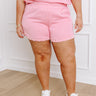 Smiles and Sangrias Pearl Embellished Shorts in Pink Curves Image - 1