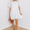 Dainty Darling Crochet Mini Dress in White Image - 1
