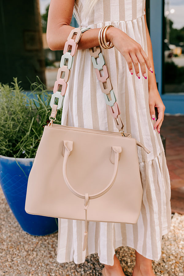 Uptown Cafe Faux Leather Tote in Iced Latte Image - 1