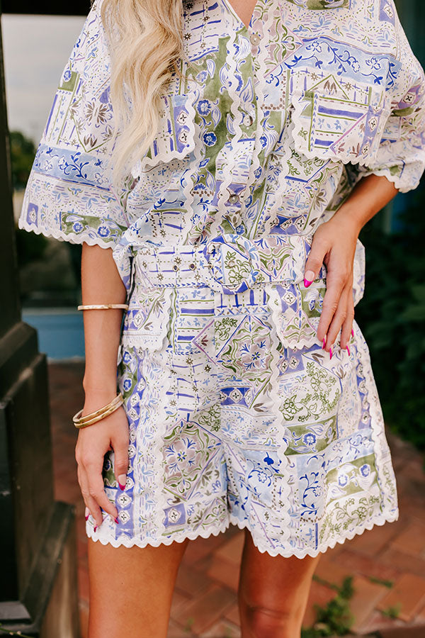 Countryside Cafe High Waist Shorts Image - 1