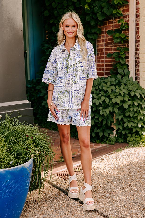 Countryside Cafe High Waist Shorts Image - 2