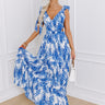 Tea Garden Party Maxi Dress in Blue Image - 1