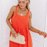 Kiss Me Under The Lemon Tree Eyelet Mini Dress in Tangerine Image - 1
