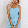 Kiss Me Under The Lemon Tree Eyelet Mini Dress in Sky Blue Image - 1
