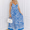 Sunset Soiree Paisley Maxi Dress in Ocean Blue Image - 1