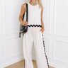 Urban Chic High Waist Wide Leg Pants in Cream Image - 1