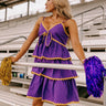 Spirit Squad Tiered Mini Dress in Purple Image - 1