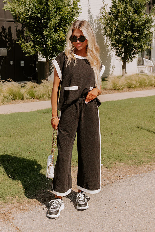 Modern Metropolis High Waist Wide Leg Pants in Black Image - 1