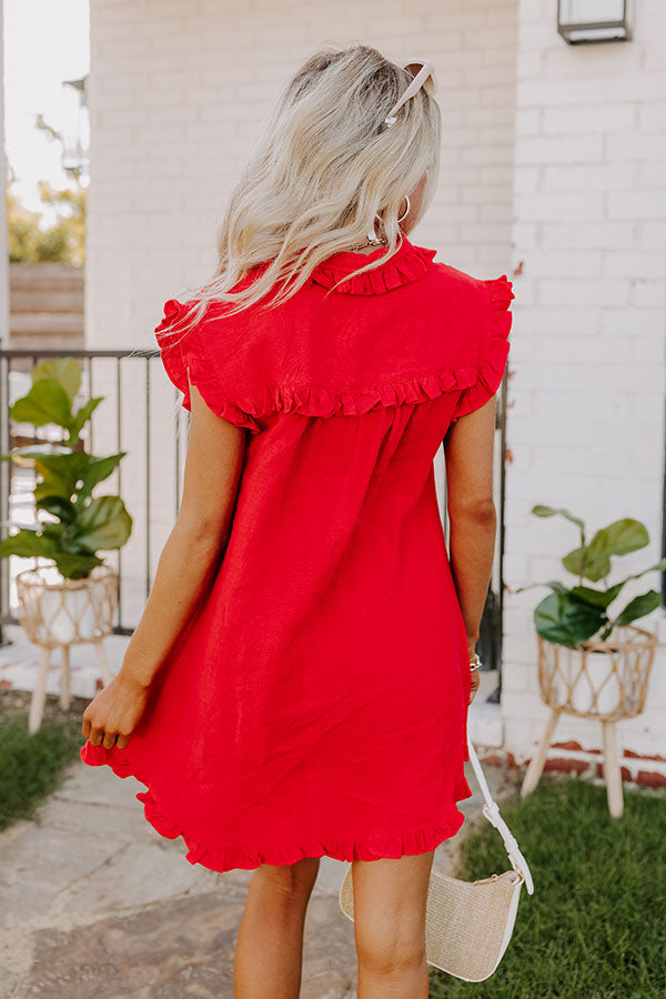 Timeless Style Linen Mini Dress Image - 4