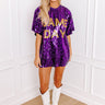 Gameday Sequin Tunic in Purple Image - 1
