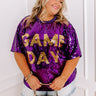 Gameday Sequin Tunic in Purple Curves Image - 1