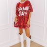 Gameday Sequin Tunic in Red Image - 1