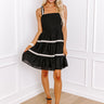 Boardwalk Bliss Smocked Mini Dress in Black Image - 1