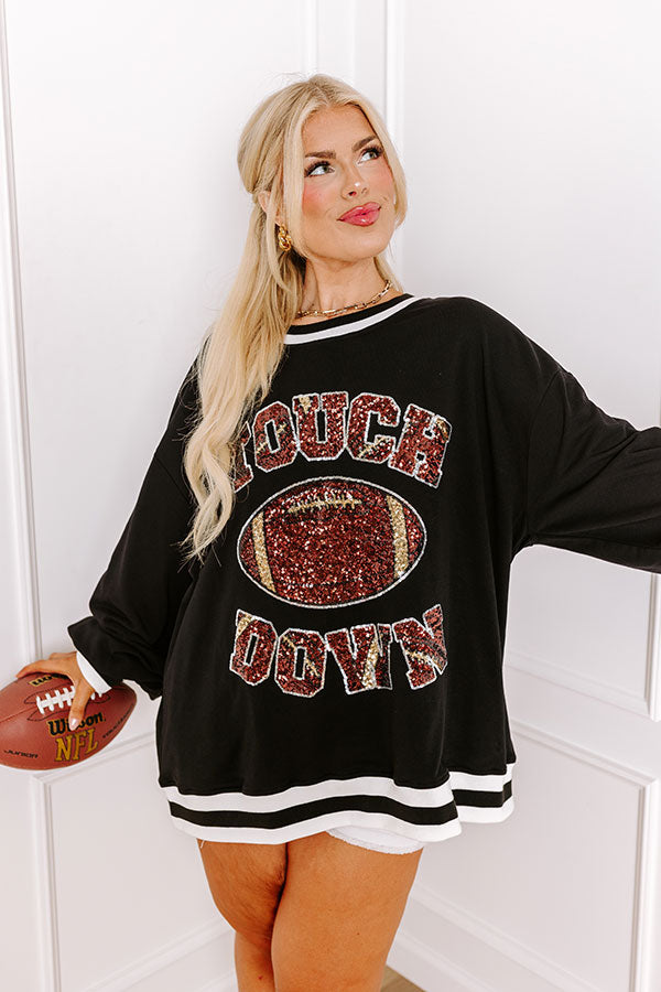 Touch Down Moment Oversized Sweatshirt Curves Image - 2