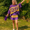 It's a Touch Down Sequin Oversized Tee in Purple Image - 1