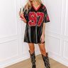 Go Number 97 Faux Leather Mini Dress in Black Image - 1