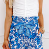 Aruba Cruise High Waist Linen-Blend Shorts in Blue Image - 1