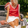 Alabama Embroidered Crop Varsity Vest Top Image - 1