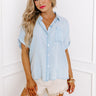 Downtown Daze Chambray Button Up in Light Wash Image - 1