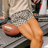 The Mellie High Waist Checkered Shorts in Black Image - 1