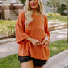 Vineyard Vibes Knit Top in Rust Curves Image - 1