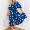 Southern Countryside Floral Midi in Blue Curves Image - 1
