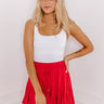 Pep Rally Cutie High Waist Skort in Red Image - 1