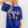 Gameday Sequin Tunic in Blue Image - 1