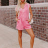 Coffee Run Cutie Romper in Pink Image - 1