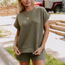 Coffee And Chit Chat Shift Top in Olive Image - 1