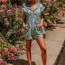 Coffee Run Cutie Romper in Light Teal Image - 1