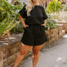 Coffee And Chit Chat High Waist Shorts in Black Curves Image - 1