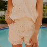 Under The Tucson Sun High Waist Crochet Shorts in Ivory Image - 1