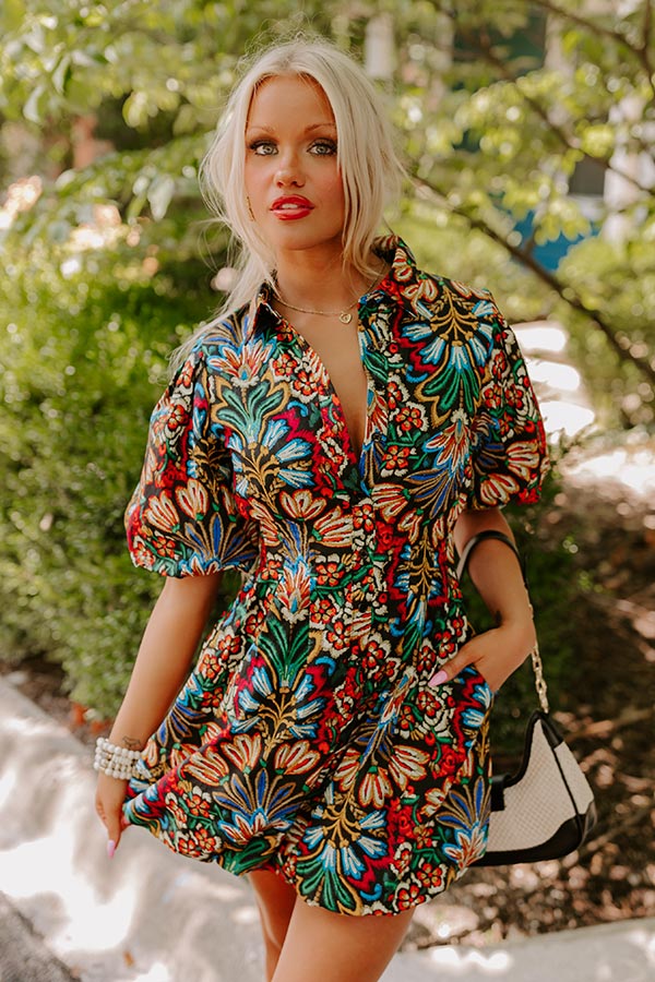 Happy Hour Charm Floral Mini Dress Image - 1