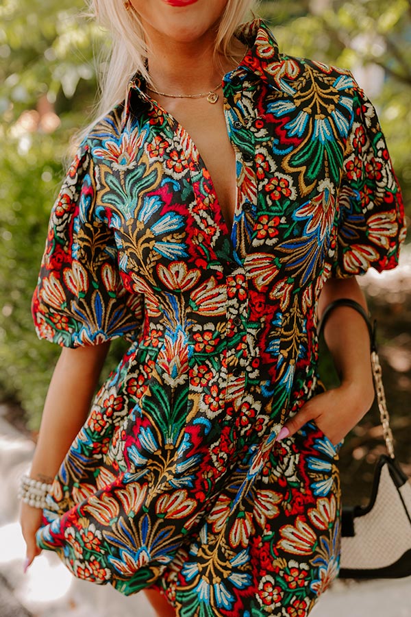 Happy Hour Charm Floral Mini Dress Image - 4