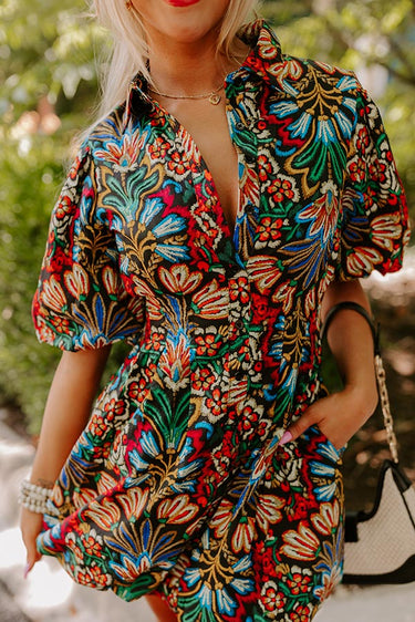 Happy Hour Charm Floral Mini Dress – Impressions Online Boutique