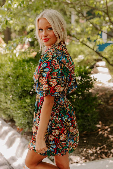 Happy Hour Charm Floral Mini Dress – Impressions Online Boutique