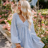 Romance In The Air Eyelet Mini Dress in Blue Image - 1