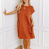 Sunny Days Shift Dress in Rust Curves Image 2
