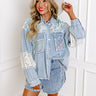 Boho Vibes Lightweight Chambray Jacket  in Light Wash Image - 1