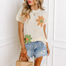 Boho Blooms Knit Top in Cream Image - 1