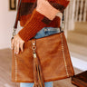 Cityscape Chic Faux Leather Crossbody In Brown Image - 1