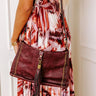 Cityscape Chic Faux Leather Crossbody In Wine Image - 1