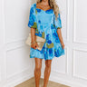 Sweethearts Floral Mini Dress in Blue Image - 1