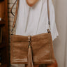 Cityscape Chic Faux Leather Crossbody In Mocha Image - 1