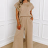 Cue The Cozy High Waist Pants in Warm Taupe Image - 1